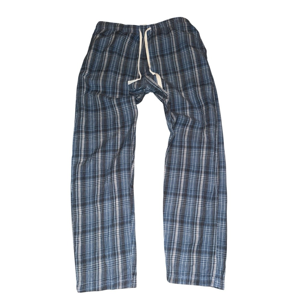 Coyuchi Pants‎ Bottoms Men's Sz XL Organic Cotton Flannel Plaid Lounge Vacation